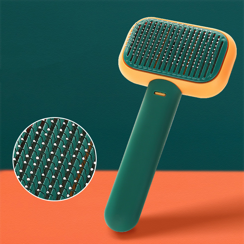 Pet Grooming Brush - Stainless Steel Comb for Cats & Dogs, Detangling & Massage
