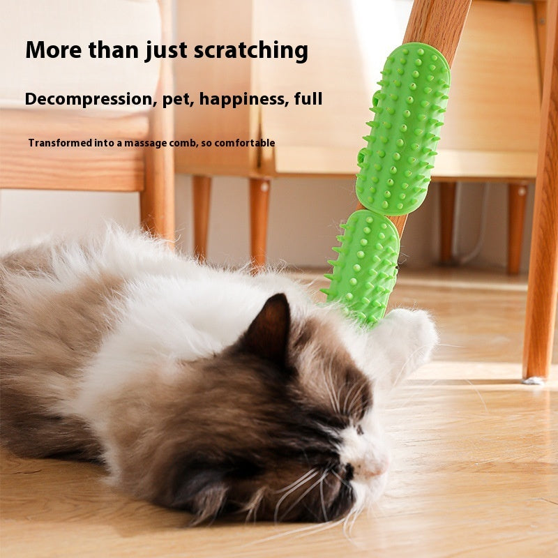 Pet Self-Grooming Corner Brush – Cat Hair Remover & Itch Relief Massager