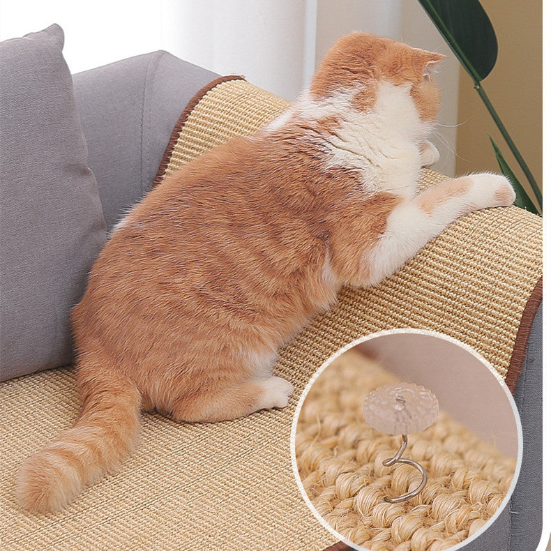 Sisal Cat Scratch Mat, Durable Scratch-Resistant Cat Scratching Board Rug Pad