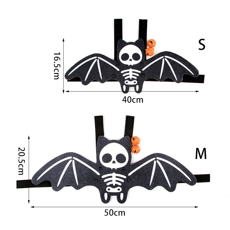 Halloween Pet Bat Wings Costume for Cats & Small Dogs – Cute Pumpkin, Ghost, and Bat Cosplay Outfits