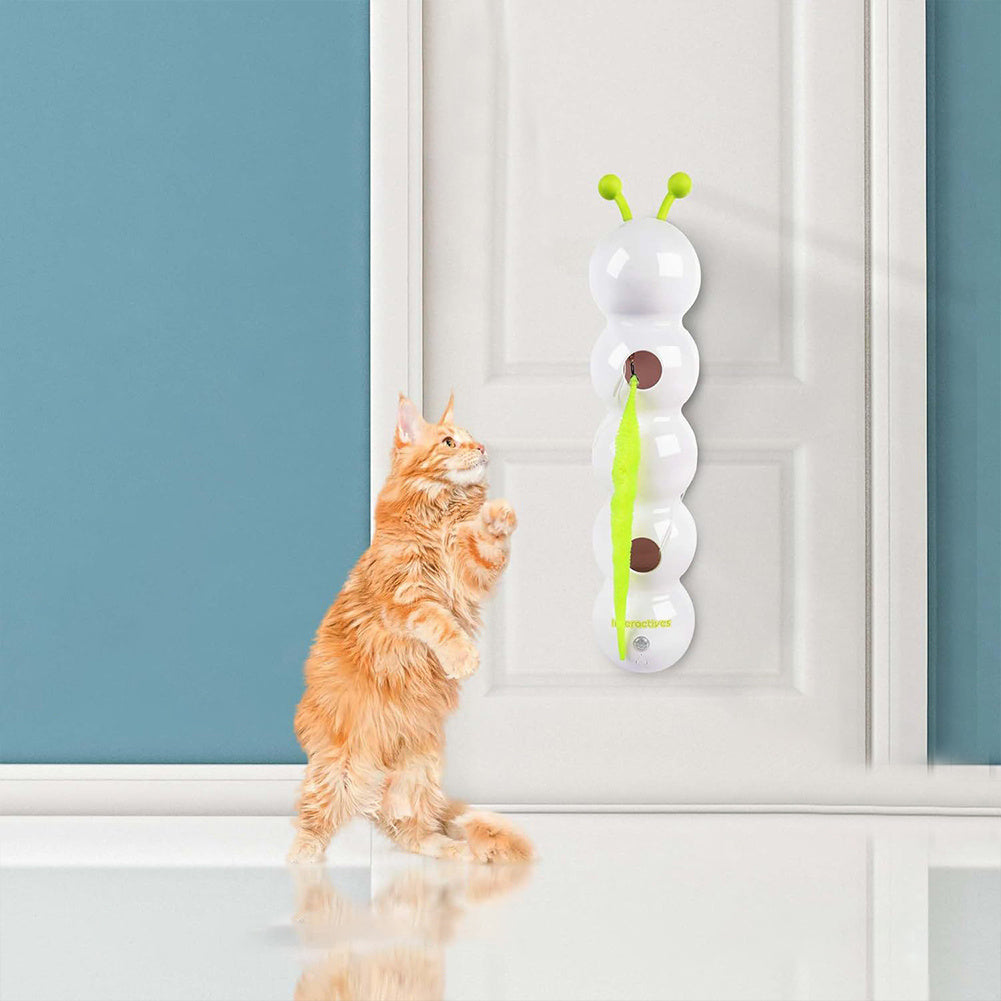 Automatic Interactive Cat Toy with Motion Sensor, Rechargeable Teasing Tail Toy for Kittens