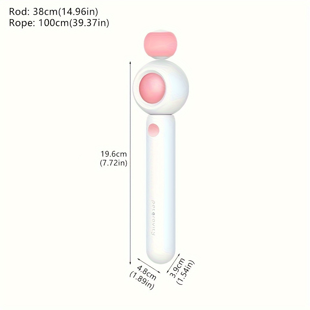 Retractable Cat Teaser Wand with Replaceable Feather Head – Interactive Toy for Indoor Cats