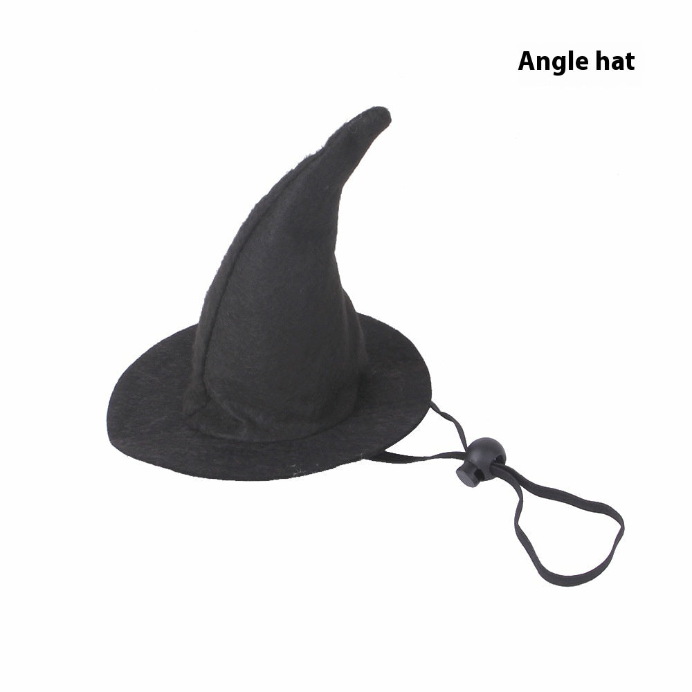 Halloween Cat Pumpkin Hat – Funny Pet Headgear Costume for Cats & Small Dogs, Adjustable Velvet Headwear