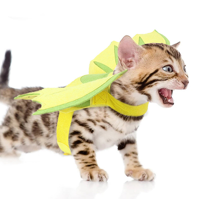 Halloween Pet Dinosaur Wings Costume – Green Felt Cosplay Outfit for Cats & Small Dogs