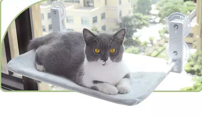 Space-Saving Cat Window Hammock – Secure Suction Cup Mount for Glass Windows