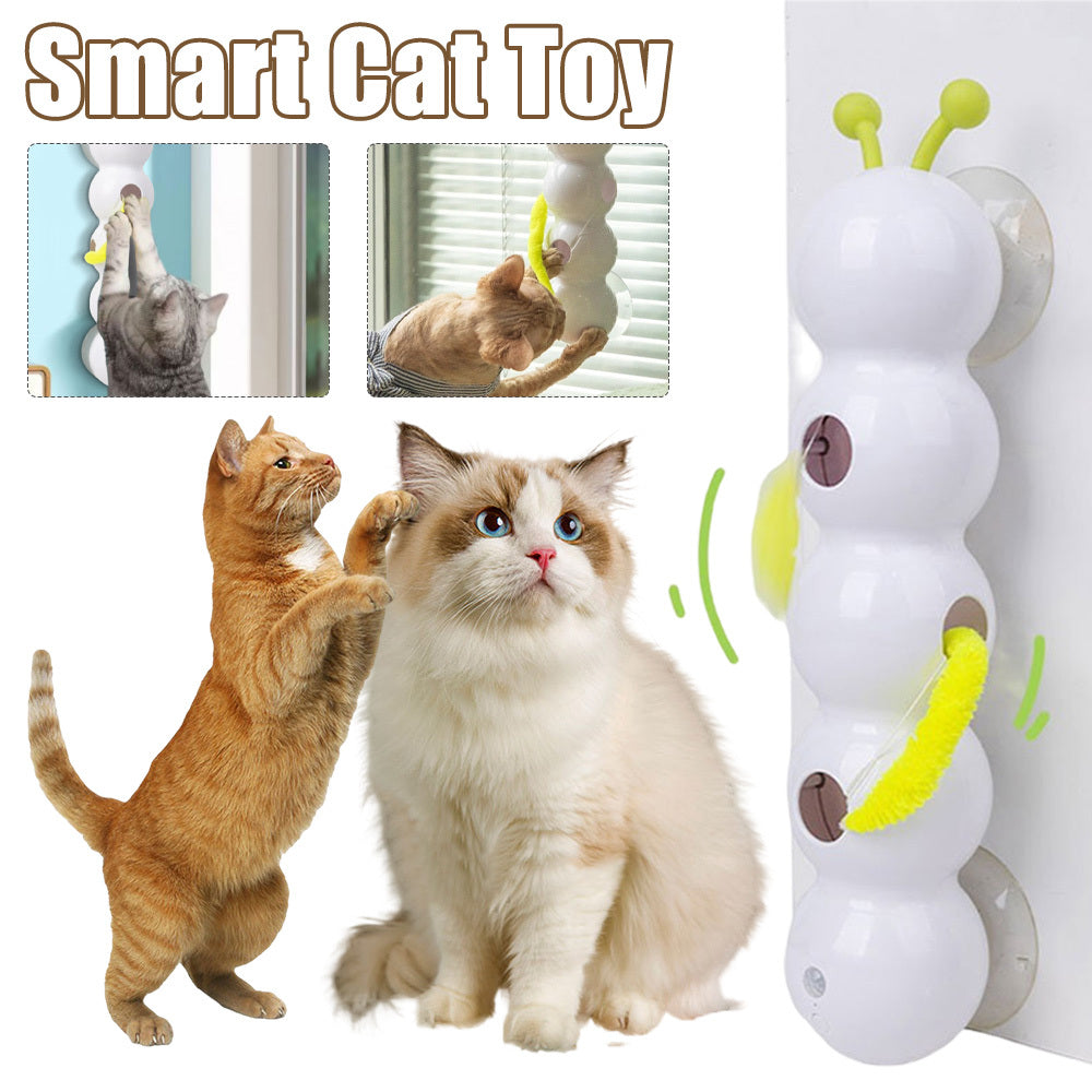 Automatic Interactive Cat Toy with Motion Sensor, Rechargeable Teasing Tail Toy for Kittens