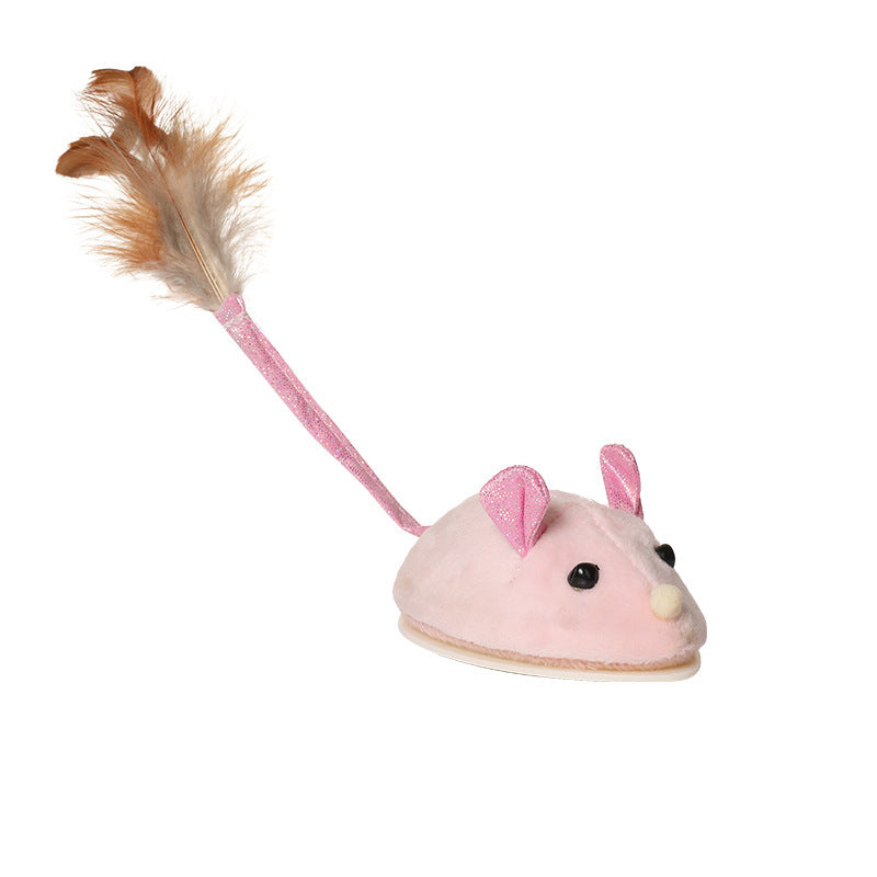 Interactive Electric Mouse Cat Toy with Wand Stick – Battery Powered Chase & Exercise Play