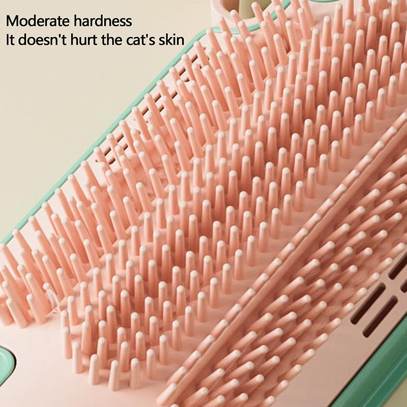 Ice Cream Shape Cat Self Groomer with Catnip Ball & Feather – Pet Itching Scratcher, Massage & Play Toy for Cats & Small Pets