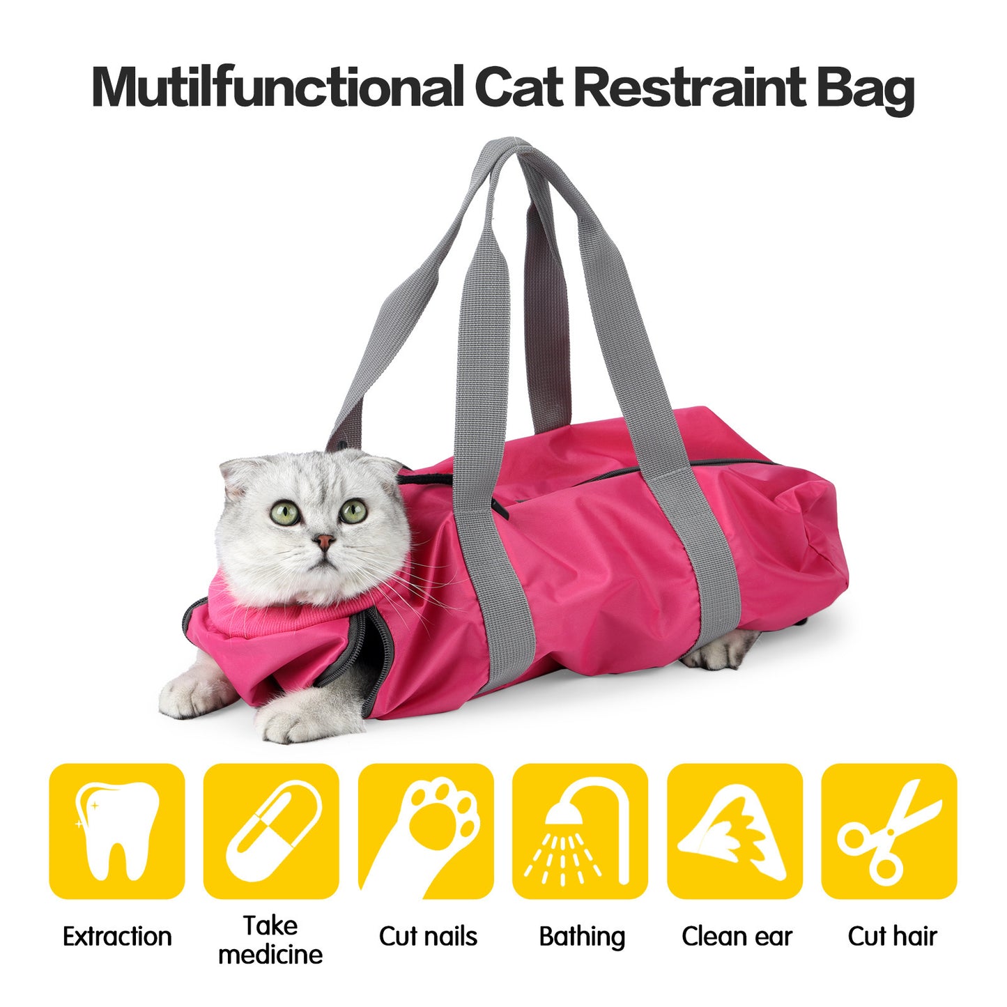 Cat Travel Carrier Bag – Double-Lined, Anti-Scratch, Soft Polyester Pet Bag for Small & Medium Cats