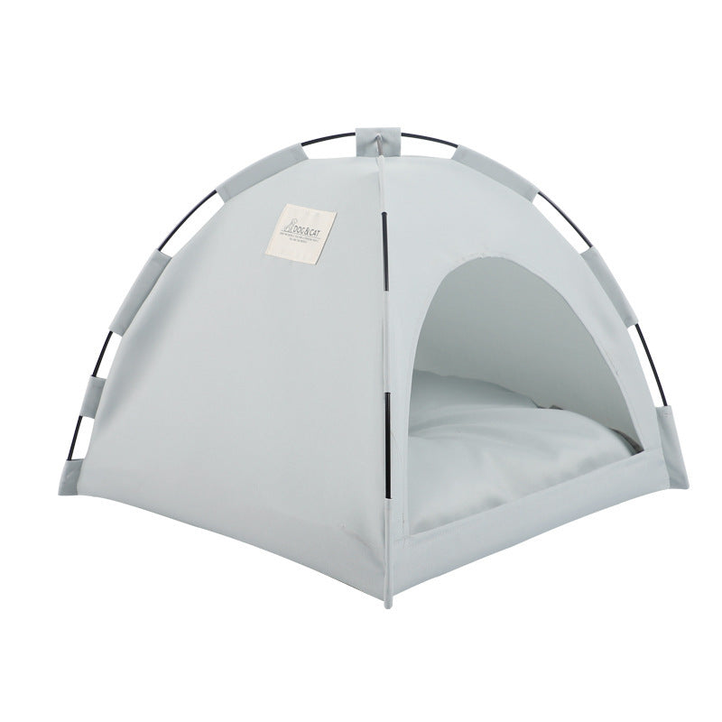 Cooling Cat & Dog Tent Bed – Portable Pet House with Cushion for Indoor & Travel