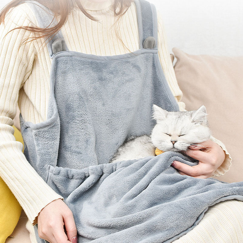 Arctic Velvet Pet Apron - Soft Plush Anti-Grab Camisole Pinafore for Small Dogs Cats 1-7kg