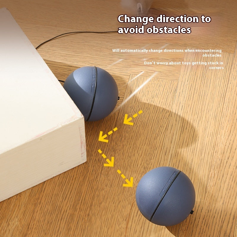 Interactive Cat Toy Mouse Teaser Ball – Smart Automatic Rolling Pet Ball for Cats & Dogs, Plush Mouse Hunting Game