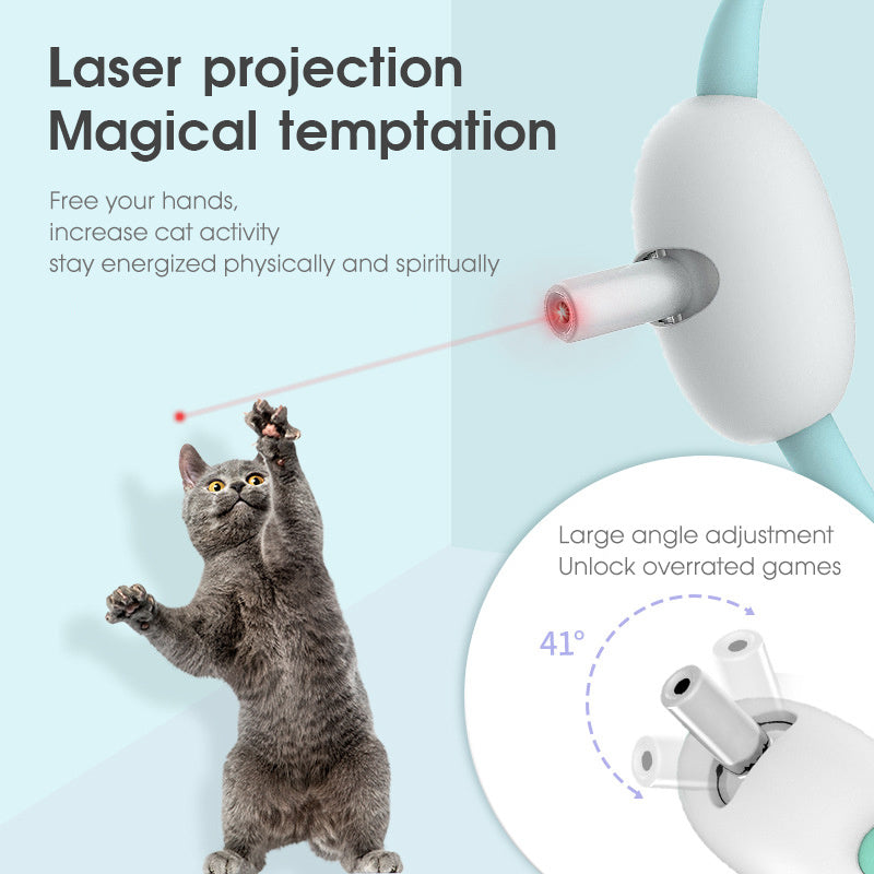 Smart Laser Cat Collar Toy – Automatic USB Rechargeable Teasing Collar