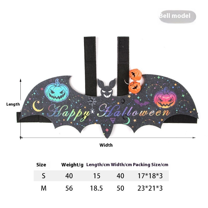 Halloween Pet Bat Wings Costume for Cats & Small Dogs – Cute Pumpkin, Ghost, and Bat Cosplay Outfits