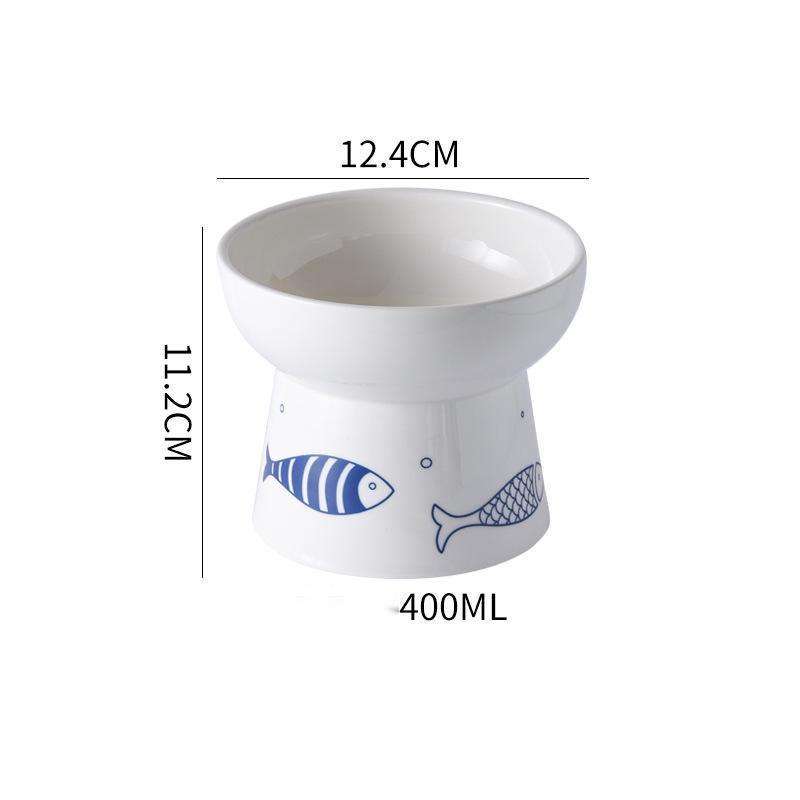 Elevated Ceramic Pet Bowl – Non-Slip Raised Cat & Dog Feeder