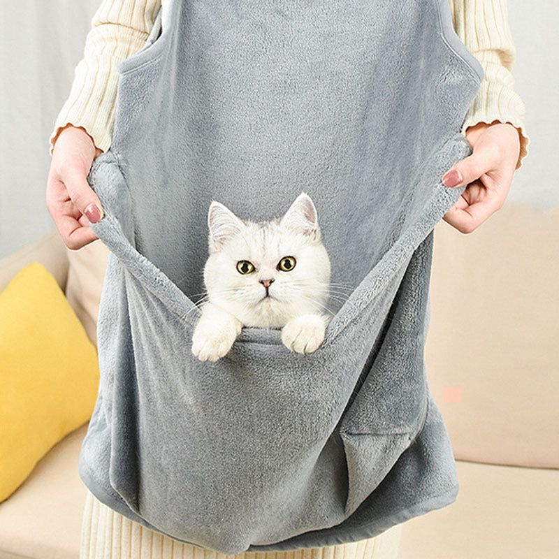 Arctic Velvet Pet Apron - Soft Plush Anti-Grab Camisole Pinafore for Small Dogs Cats 1-7kg