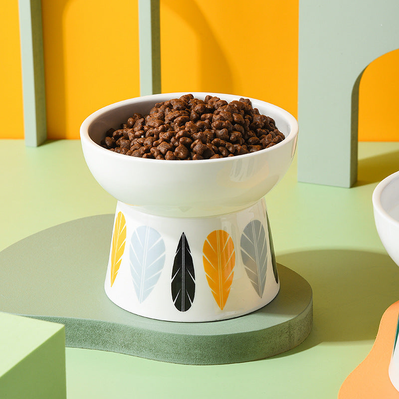 Elevated Ceramic Pet Bowl – Non-Slip Raised Cat & Dog Feeder