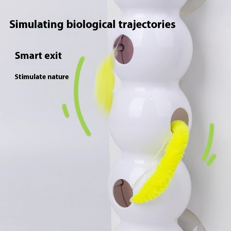Automatic Interactive Cat Toy with Motion Sensor, Rechargeable Teasing Tail Toy for Kittens