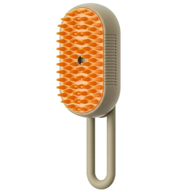 3-in-1 Steam Pet Grooming Brush, Rechargeable Cat & Dog Hair Removal Comb with Massage