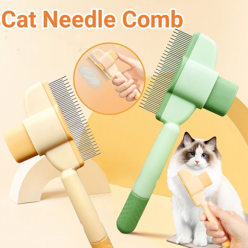Durable Grooming Comb with One-Press Release