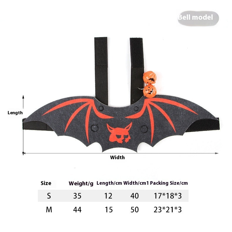 Halloween Pet Bat Wings Costume for Cats & Small Dogs – Cute Pumpkin, Ghost, and Bat Cosplay Outfits