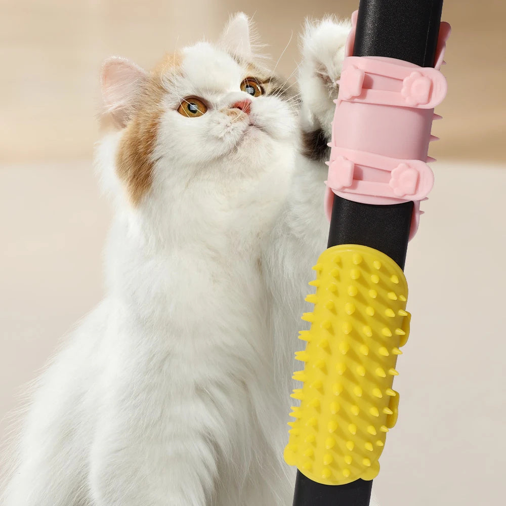Pet Self-Grooming Corner Brush – Cat Hair Remover & Itch Relief Massager