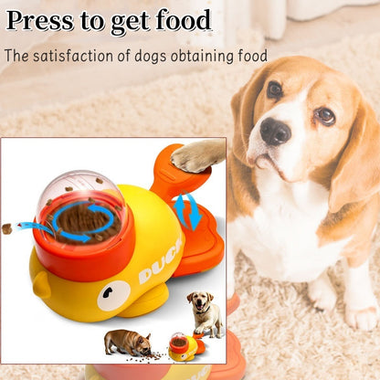 Interactive Puzzle Feeder for Dogs & Cats – Cartoon Duck Treat Dispenser Toy