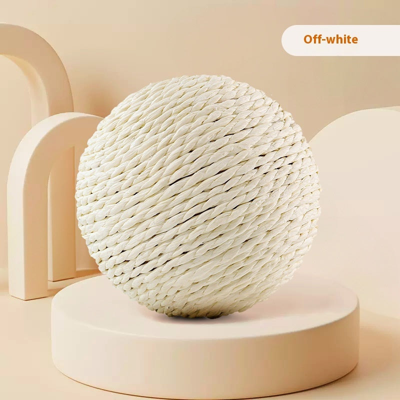 Oversized Sisal Cat Toy Ball – Interactive Scratching Ball for Indoor Cats, Durable Stress Relief Cat Scratcher & Play Toy
