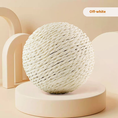 Oversized Sisal Cat Toy Ball – Interactive Scratching Ball for Indoor Cats, Durable Stress Relief Cat Scratcher & Play Toy