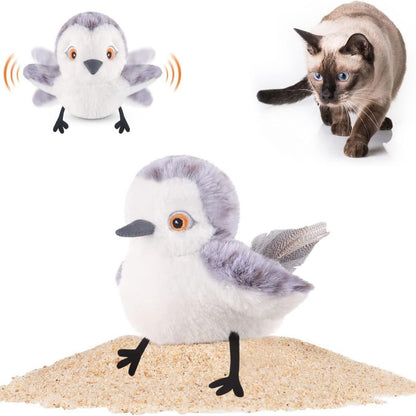 Interactive Flapping Bird Cat Toy – USB Rechargeable Plush Toy for Indoor Cats