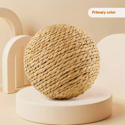 Oversized Sisal Cat Toy Ball – Interactive Scratching Ball for Indoor Cats, Durable Stress Relief Cat Scratcher & Play Toy