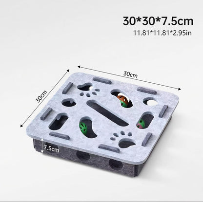 Interactive Cat Puzzle Toy – Maze Tunnel & Bell Ball for Indoor Cats