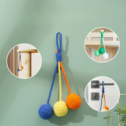 Rolling Sisal Cat Ball - Scratch & Chew Toy for Indoor Pets
