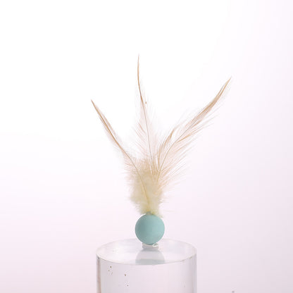 Elastic Chicken Fur Ball Cat Toy – Bouncy Interactive Self-Hitting Pet Toy