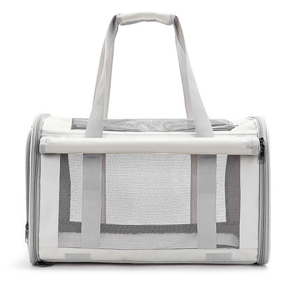 Outdoor Portable Pet Carrier Bag – Transparent Breathable Foldable Travel Backpack for Small Pets