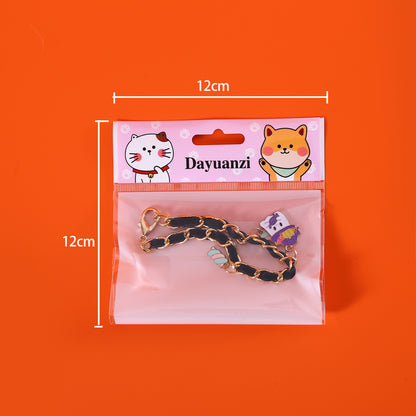 Halloween Pet Collar with Velvet Bat Accessories – Adjustable Pumpkin, Ghost & Spider Necklace for Cats and Dogs
