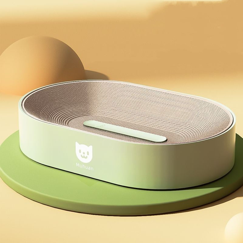 Corrugated Cat Scratch Basin with PP Shell – Durable Anti-Scratch Cat Lounge Bed