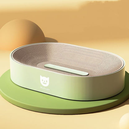 Corrugated Cat Scratch Basin with PP Shell – Durable Anti-Scratch Cat Lounge Bed