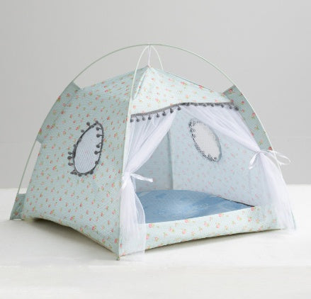 Portable Cat Tent Enclosed Pet Bed - Breathable Waterproof Indoor Outdoor Travel House for Small Medium Dogs & Cats, Lightweight Foldable Pop-Up Puppy Shelter for Camping Beach Park (S, M, L, XL)