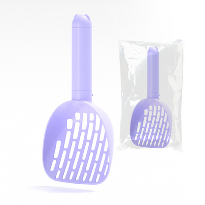 Durable Cat Litter Scoop with Base – Plastic Poop Scooper for Easy Litter Box Cleaning