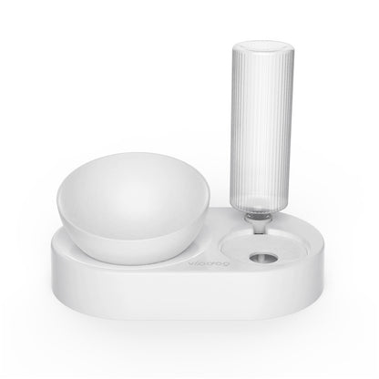 Automatic Double Bowl Pet Feeder with Water Dispenser for Dogs & Cats – Adjustable Tilt, 600ML Bottle
