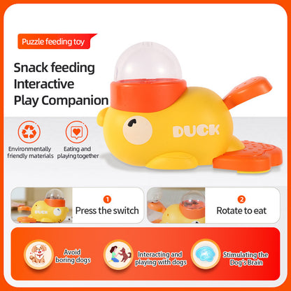 Interactive Puzzle Feeder for Dogs & Cats – Cartoon Duck Treat Dispenser Toy