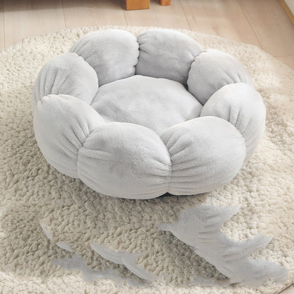 Flower Shaped Pet Bed Mat | Soft Dog & Cat Blanket Nest for Small Pets