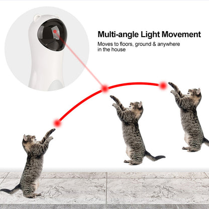 Automatic Laser Cat Toy – Interactive LED Teaser with Adjustable Modes & Dual Power Supply