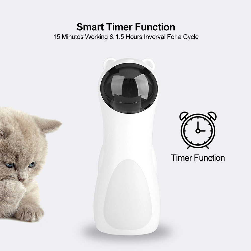 Automatic Laser Cat Toy – Interactive LED Teaser with Adjustable Modes & Dual Power Supply