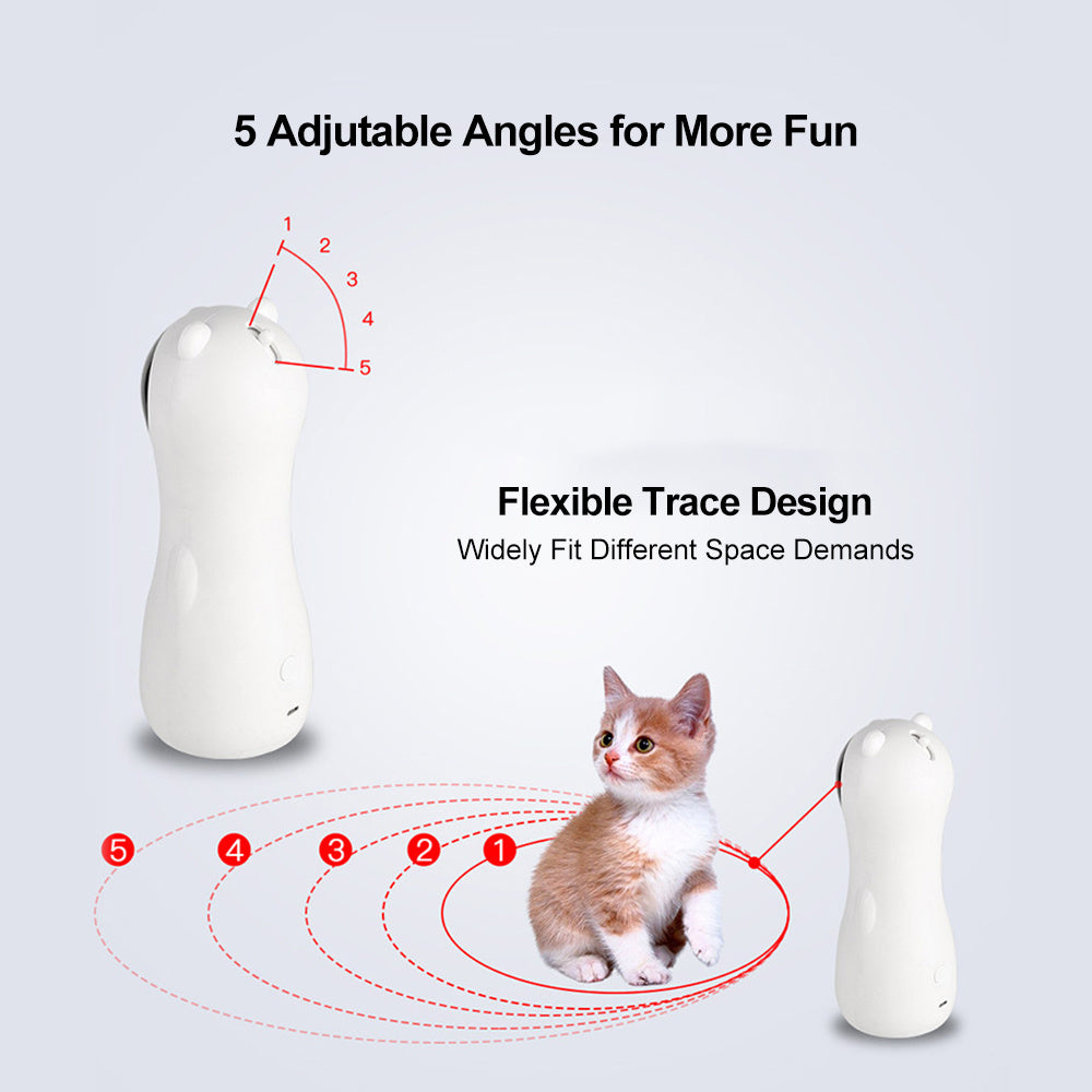 Automatic Laser Cat Toy – Interactive LED Teaser with Adjustable Modes & Dual Power Supply