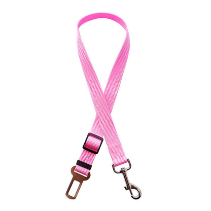 Adjustable Pet Car Seat Belt for Dogs & Cats – Vehicle Safety Harness Lead Clip