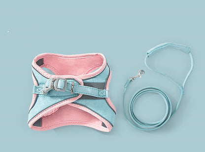 Escape-Proof Cat & Small Dog Harness with Leash – Reflective, Breathable Chest Strap for Pets