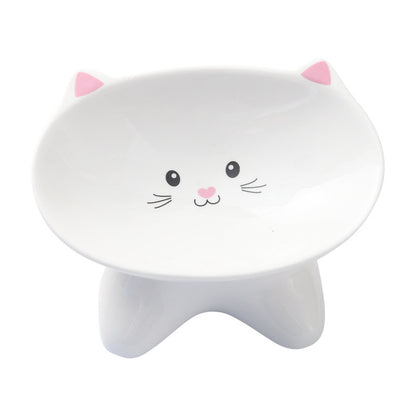 Ceramic Cat Face Pet Bowl – Universal for Cats and Small Dogs