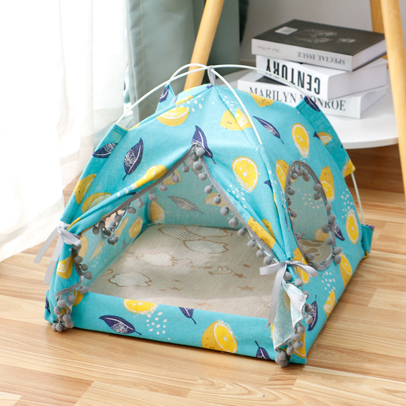 Portable Cat Tent Enclosed Pet Bed - Breathable Waterproof Indoor Outdoor Travel House for Small Medium Dogs & Cats, Lightweight Foldable Pop-Up Puppy Shelter for Camping Beach Park (S, M, L, XL)